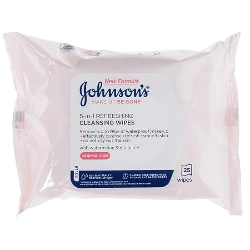 Johnson's Face Care Make Up Be Gone Refreshing Wipes - Pack of 25