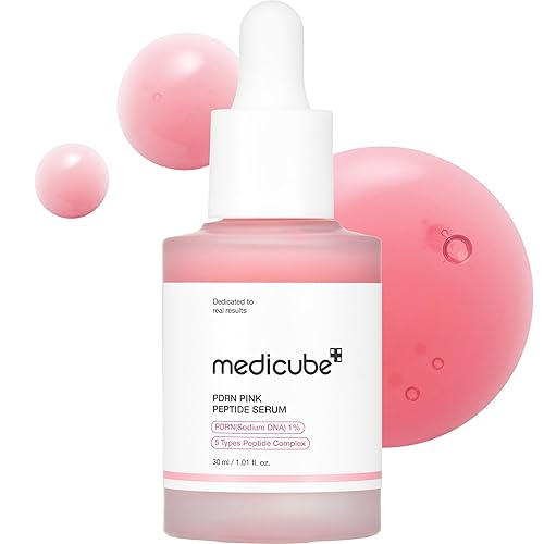 medicube Salmon DNA PDRN Pink Peptide Serum bottle – women's face care – medicube