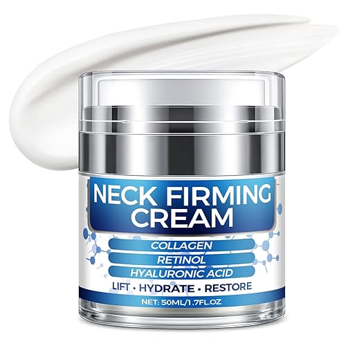 Neck Cream for Neck & Décolletage, Fade Neck Lines Firm Lift Plump Revitalize, Retinol Collagen Hyaluronic Acid, Alcohol-Free Gentle Formula for Sensitive, Dry, Oily, Mature Skin