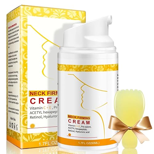 Neck Creams for Tightening and Firming, Neck & Chest and Décolleté Anti-Aging Treatment for Crepey Sagging Skin & Wrinkles with Collagen, Retinol & Hyaluronic Acid - Lifting, Firming Deep Hydration