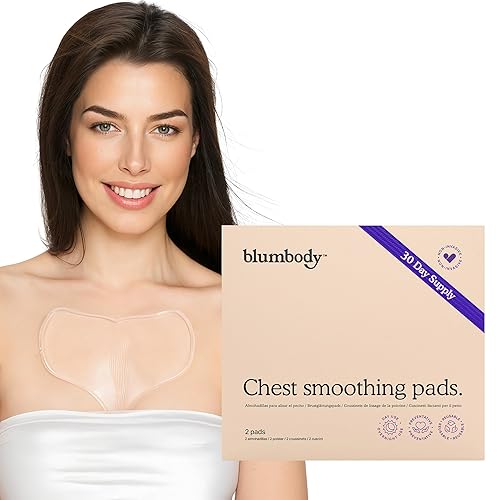 Chest Wrinkle Pads - Silicone Anti Wrinkle Patches for Wrinkles Smoothing - Reusable Overnight Silicone Wrinkle Patches - Anti Aging Silicone Chest Pad & Patch - Neck & Décolleté (1-mo Supply)