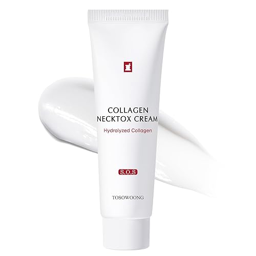 TOSOWOONG Collagen Necktox Cream with Collagen and Hyaluronic Acid, Korean Skincare for Smooth and Nourished Neck & Décolletage, 50ml, 1.69 fl. oz.