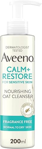 AVEENO Face Calm+Restore Nourishing Oat Cleanser bottle 200ml – women's face care – AVEENO