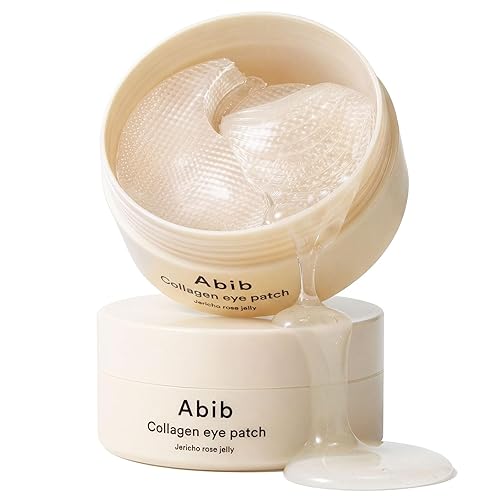 Abib Collagen Eye Patch Jericho Rose Jelly 60 Patches, Korean Under Eye Patches for Puffy Eyes and Dark Circles, Anti-Wrinkle, Collagen, Caffeine, Niacinamide, Ceramide, Antioxidant, Skin Care