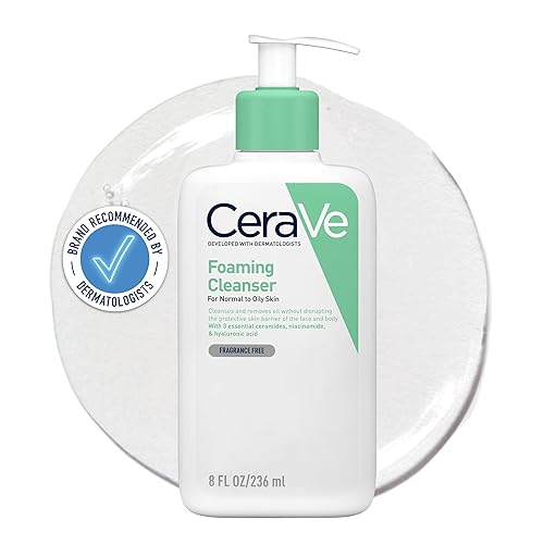 CeraVe Foaming Cleanser for Normal to Oily Skin with Niacinamide and 3 Essential Ceramides