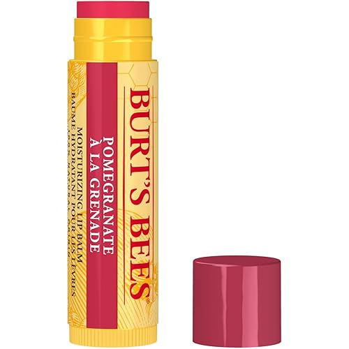 Burt's Bees Lip Balm Pomegranate, Moisturising Lip Balm With Beeswax & Vitamin E, 100% Natural Origin, 4.25g