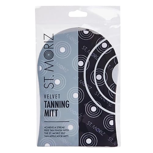 St Moriz Velvet Tanning Mitt for Even Fake Tan Coverage, Stain Free Hands & Streak Free Finish, Reusable, Use with Any Self-Tanning Mousse, Mist, Lotion