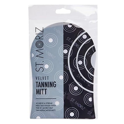 St Moriz Velvet Tanning Mitt for Even Fake Tan Coverage, Stain Free Hands & Streak Free Finish, Reusable, Use with Any Self-Tanning Mousse, Mist, Lotion