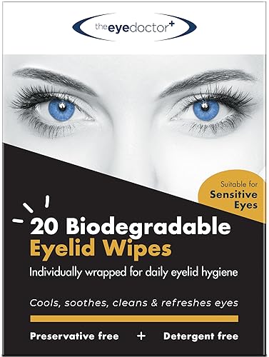 The Eye Doctor Eyelid Wipes x 20 - Eye Wipes for Dry, Sensitive & Itchy Eyes - Biodegradable Eyelid Cleansing Wipes - Preservative & Detergent Free